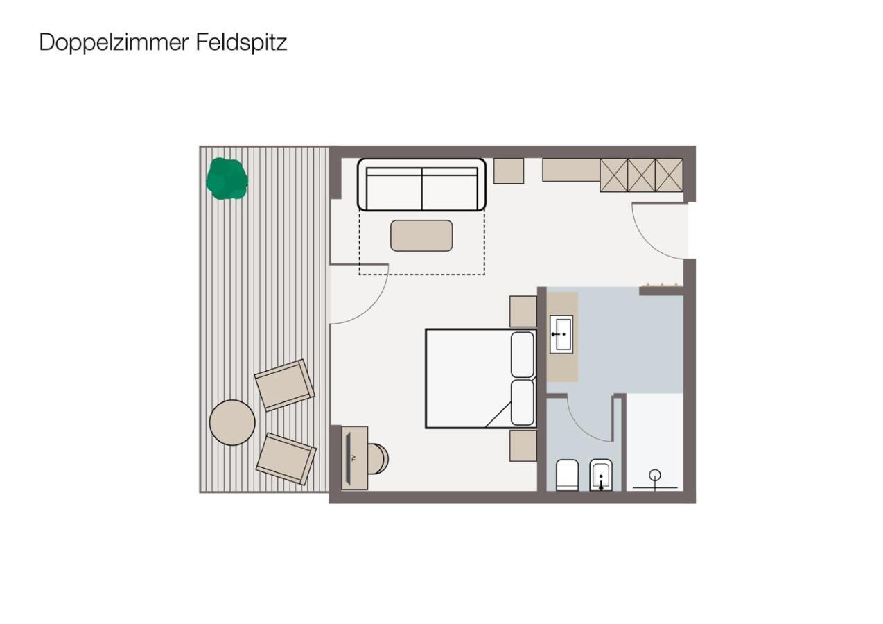 Superior Doppelzimmer mit Balkon und Bergblick